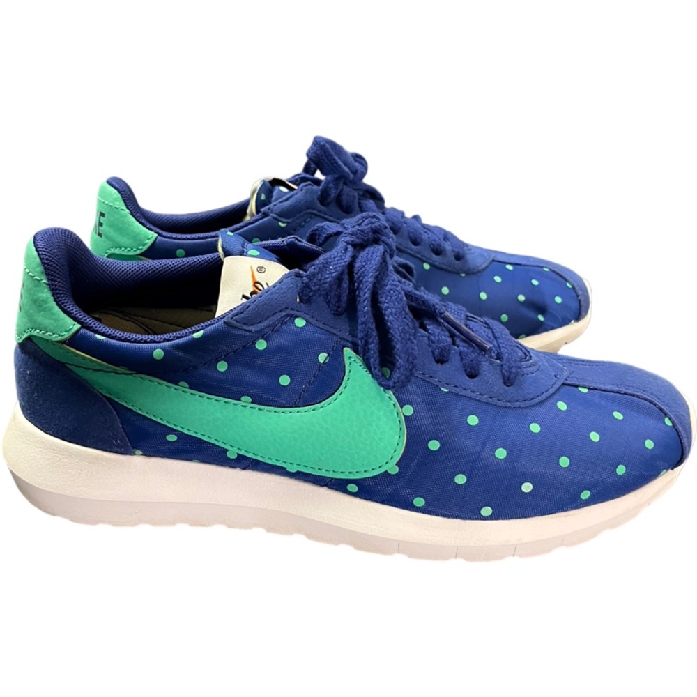 Nike Blue and Green Polka Dot Sneakers